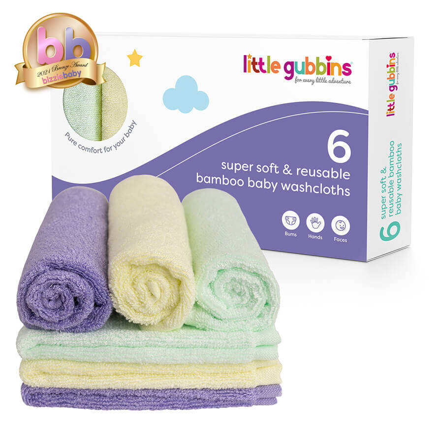 Little Gubbins Bamboo Baby Washcloths 