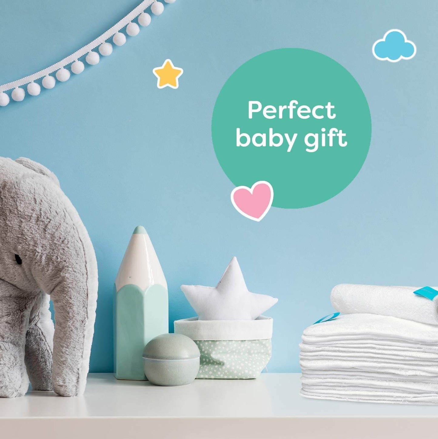 Little Gubbins Cotton Terry Reusable Baby Wipes