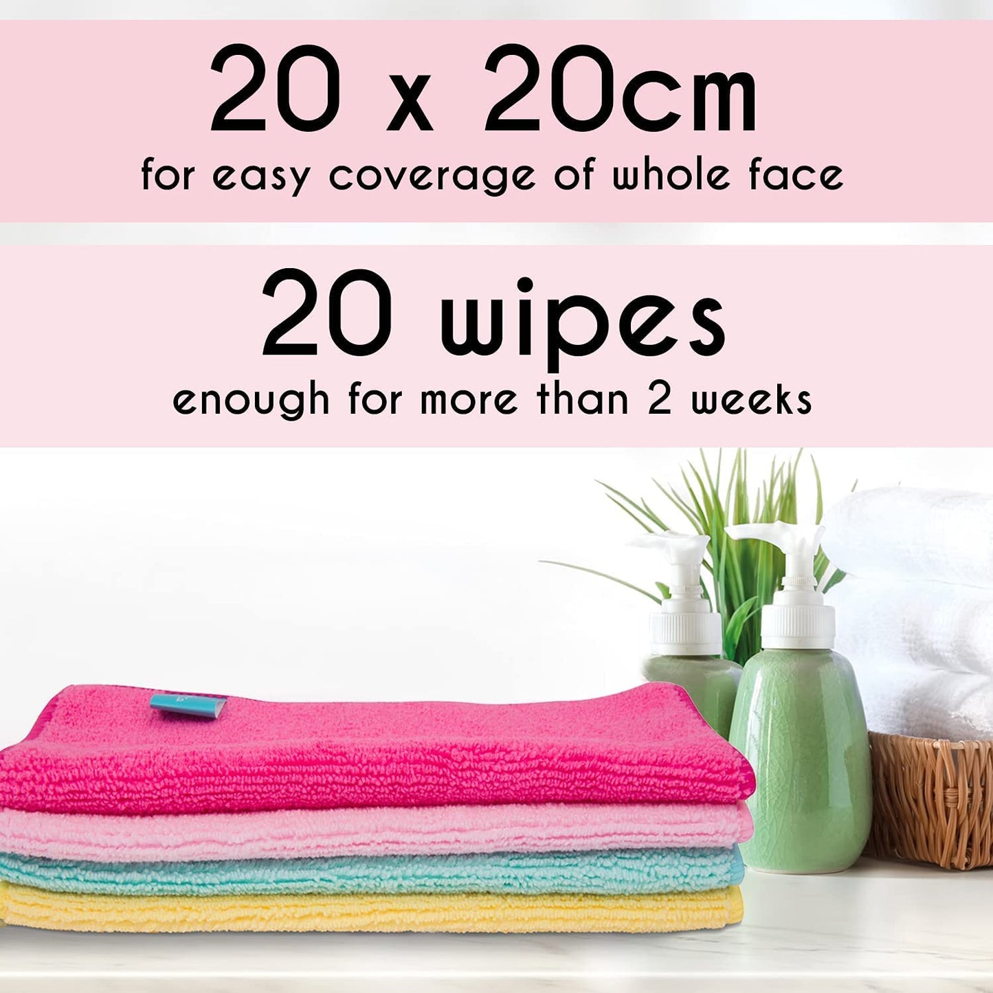 Green Face Co Microfibre Reusable Make up Remover Wipes