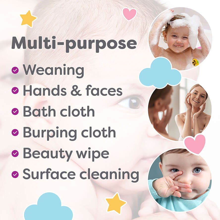 Little Gubbins Microfibre Reusable Baby Wipes
