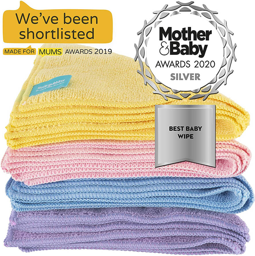 Little Gubbins Microfibre Reusable Baby Wipes